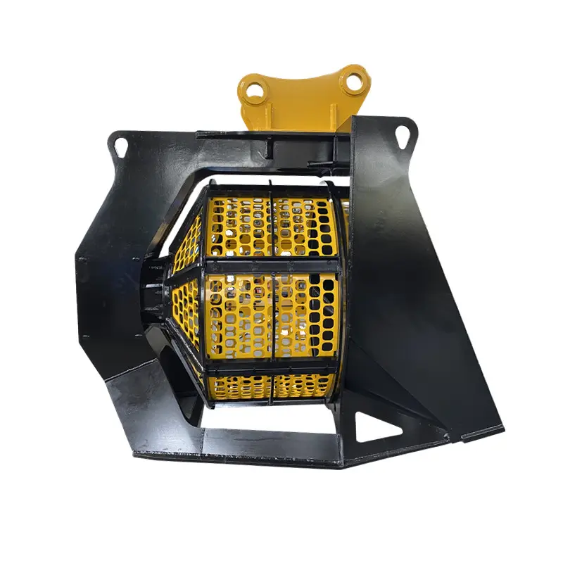HOMIE Top Soil Screen Attachments Rotating Screening Bucket for 30-40 Ton Excavator with 360 Degree Rotary