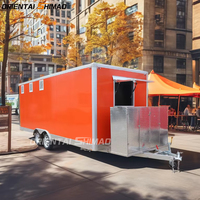 Camion de restauration rapide en acier inoxydable aux normes européennes pour le café et la crème glacée Remorque de vendeurs de rue à base de fruits