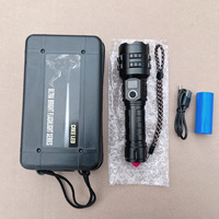 Lampe torche étanche USB, lampe de secours super brillante, lampe de sécurité XHP70 avec marteau de sécurité