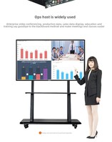 Tableau publicitaire interactif multifonctionnel avec télécommande collaborative, écran tactile 4K Android 14 à 20 points, grand écran pour