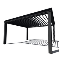 Pergola bioclimatique en aluminium imperméable pour extérieur 3X3, 3X4, 4X4, 6X4m, couverture de pergola à lames en aluminium