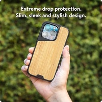 Limitless 5.0 Antichoc Magnétique En Cuir Bois Polycarbonate Couverture De Téléphone Étui De Protection Compatible pour iPhone 15 Pro Max Plus