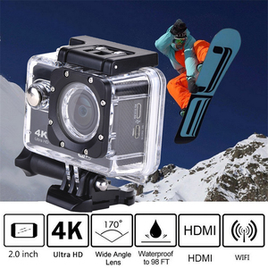 เซินเจิ้น4K 60fps IP68กันน้ำป้องกันการสั่นไหว Nightshot ไฟฉายกล้องการกระทำ <span class=keywords><strong>Cam</strong></span> 4K - Product Image 2