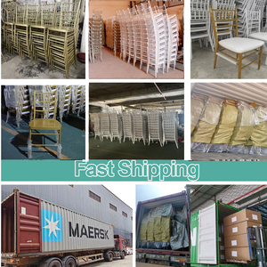 Chaises de banquet pour événements, mariages, dîners, fêtes en plein air, chaises en fer blanc doré - Product Image 6