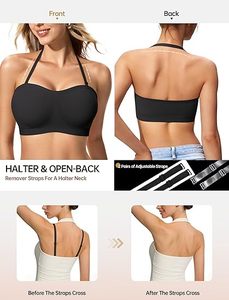 <span class=keywords><strong>Sujetador</strong></span> Bandeau <span class=keywords><strong>sin</strong></span> Tirantes, <span class=keywords><strong>sin</strong></span> Costuras, <span class=keywords><strong>sin</strong></span> Varillas, con Almohadillas Removibles y Correa Invisible Antideslizante para Mujer, Venta al Por Mayor de Fábrica - Product Image 6