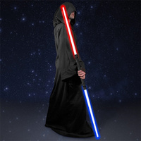 Vente flash - Épée laser pliable 2 en 1 - Ensemble de deux épées lumineuses avec son et lumière pour enfants ou adultes
