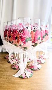 Verre personnalisé peint <span class=keywords><strong>à</strong></span> la main, motif floral moderne, réutilisable, étanche, grande capacité, portable, pour usage domestique, cadeau pour enfants - Product Image 5