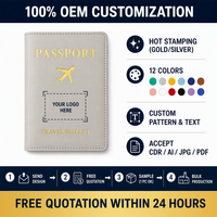 Housse de passeport en PU au toucher doux pour voyage, porte-passeport en cuir PU estampé à chaud, portefeuille de voyage tendance