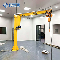Grue à flèche rotative électrique légère télécommandée Henan Mine de 1, 2, 3 et 5 tonnes avec hauteur de levage de 3m, 6m, 9m