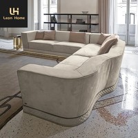 Ensemble de canapés individuels gris en cuir de style ottoman de luxe, sur mesure, pour villa, mobilier Majlis arabe moderne