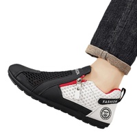 Chaussures de course décontractées respirantes pour hommes, à semelle souple, avec fermeture éclair, tige en tissu, résistantes à l'usure, pour étudiants