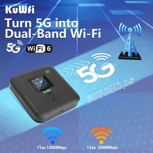 Kuwfi băng tần kép 3.5Gbps 6000mAh di động <span class=keywords><strong>wifi</strong></span> router với khe cắm thẻ Sim 32 người dùng 5G bỏ túi <span class=keywords><strong>Wifi</strong></span> 3000m Modem không dây truy cập dữ liệu - Product Image 6