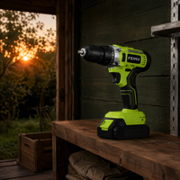 Perceuse sans fil 21V sans balais, 1400 tr/min, 2 vitesses, mandrin 0,8-10mm, lumière LED pour le travail du bois à domicile, l'atelier et le bricolage