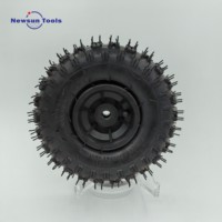 Roue à roulement pneumatique avec jante en acier 4.10-4, pneu tout-terrain pour robot agricole et roue de brouette en caoutchouc, vente en gros du fabricant NS