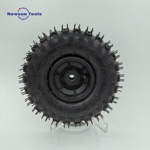 Roue à roulement pneumatique avec jante en acier 4.10-4, pneu tout-terrain pour robot agricole et roue de <span class=keywords><strong>brouette</strong></span> en caoutchouc, vente en gros du fabricant NS - Product Image 2