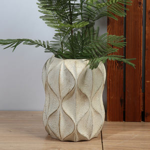 लिविंग रूम आधुनिक सजावट बेलनाकार आकार रैमबस डिजाइन आधुनिक थोक मैग्नीशियम पोसिलिन फूल के वेस - Product Image 4