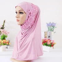 Musulman Enfants Filles Hijab Islamique Foulard Fleur Écharpe Une Pièce Amira Enfants Ramadan Moyen-Orient Pleine Couverture Couverture Wrap