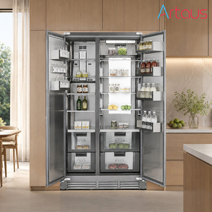 Réfrigérateur encastrable RK188 455L, compresseur électrique portable, acier inoxydable, sans givre, pour hôtels - Product Image 3