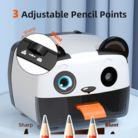 Pengasah Pensil Elektrik Semi-Otomatis Heavy Duty Auto Stop 3 Mode Tempat Serpihan Besar Model Colokan untuk Sekolah Ruang Kelas Grosir