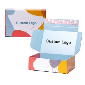 Hộp bưu phẩm gấp bằng giấy carton sóng tùy chỉnh, có dải xé, in ấn, tự dán, dùng để vận chuyển quà tặng, in logo - Product Image 1