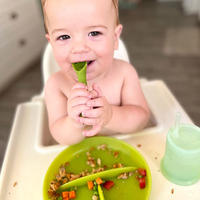 Résistant aux hautes températures 100% Silicone cuisson à la vapeur bol pliable longue cuillère courte bébé vaisselle ensemble de vaisselle