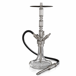 Cachimba Premium de Acero Inoxidable con Base de Vidrio Grande y una Sola Manguera, Ideal para Bares, KTV, con Caja de Regalo OEM, Juego Completo al por Mayor - Product Image 2