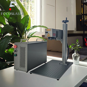 <strong>Portable</strong> 20W-100W Fiber Laser Marking <strong>Machine</strong> for Jewelry Makeup PET ID Tag Metal <strong>Engraver</strong> Support for PLT BMP AI Graphic - Product Image 1