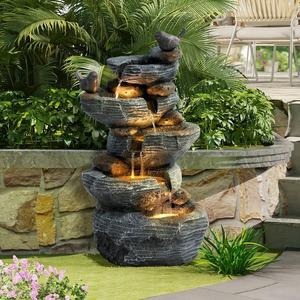 Fabriqué à la main oiseau cour résine jardin fontaines d'eau Style Feng Shui <span class=keywords><strong>montagne</strong></span> <span class=keywords><strong>printemps</strong></span> thème Animal motif pour décor de jardin - Product Image 2