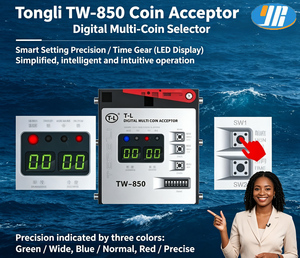 เครื่องรับเหรียญอัจฉริยะ TW - 850 แบบตั้งโปรแกรมได้ ป้องกันการปลอมแปลง เหมาะสำหรับอุปกรณ์จำหน่ายสินค้าอัตโนมัติ - Product Image 1