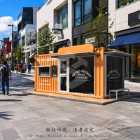 Caffetteria Mobile in Container da 20 Piedi, Design Moderno 2026, Chiosco Portatile per Street Food e Bar all'Aperto in Vendita