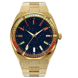 Relojes de Moda para Hombre, Reloj de Pulsera de Cuarzo de Lujo, Movimiento de Cuarzo Japonés, <span class=keywords><strong>Cielo</strong></span> Estrellado, Polvo de Estrellas Brillante, Acero Inoxidable, Resistente al Agua - Product Image 1