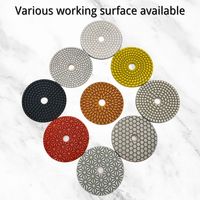 100mm 4" Tampon de ponçage en fibre de diamant pour granit et marbre