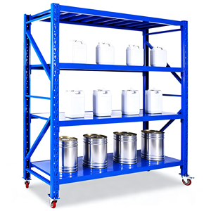 Stainless Steel Swivel Casters 4 Tier NSF Certified Commercial Metal Shelving Unit With Wheels Warehouse <b>Storage</b> Solution - Product Image 4