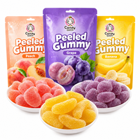 OEM Groothandel Mango Banaan Druif Schilbare Gummies Fruitvormige 4D Gummy Candy Gevulde Zachte Jelly Candy Aangepaste Verpakking Leverancier
