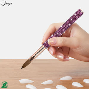 Uitstekende paarse strass steentjes handvat <span class=keywords><strong>Kolinsky</strong></span> acryl penselen premium nagelkunst tools voor professionele en doe-het-zelf manicure - Product Image 1