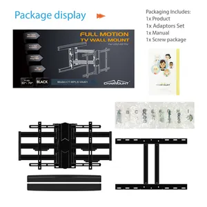 Charmount Flat Panel Tv Mount Max VESA 600*400mm Tv Bracket Full Motion Articulating Tv Wall Mount