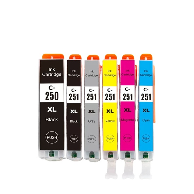 FULUXIANG Compatible PGI250/PGI-250XL/CLI-251XL for Cartridge for PIXMA MX922/IX6820 Printers Pigment for 18-Month