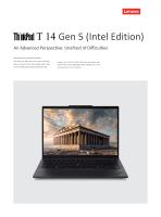 ThinkPad T14 Notebook con Display da 14" Risoluzione 1920x1200 SSD Windows 11 Home Leggero Portatile per Ufficio e Business