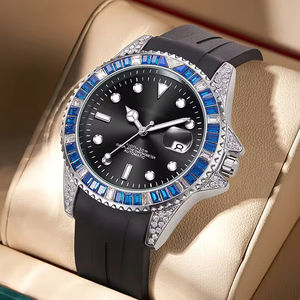 นาฬิกาข้อมืออัตโนมัติแบบกลไกหรูหราสำหรับทุกเพศ สายสแตนเลสสตีลขนาด 20 มม. ประดับเพชร กันน้ำ - Product Image 2