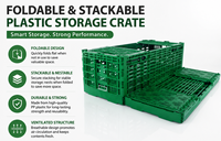 Caisse en plastique empilable et emboîtable HUADING 1000*400*340 mm en PP réutilisable pour entrepôt et logistique