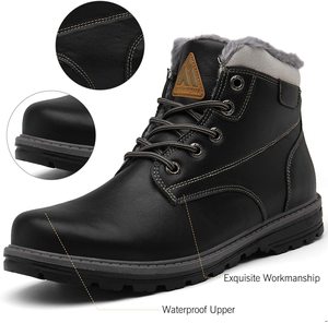 Botas de Senderismo <span class=keywords><strong>Mishansha</strong></span> para Invierno, Impermeables, Antideslizantes, Cómodas, de Microfibra y Cuero, para Hombres y Mujeres, para Actividades al Aire Libre - Product Image 5