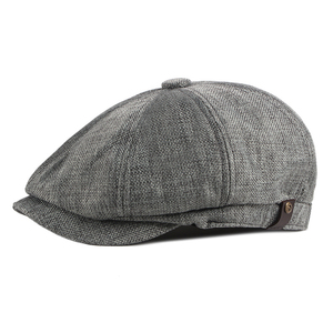 Hombres Mujeres Lino-Look Newsboy Gorra plana 8 Panel Ivy Cabbie Paperboy Sombrero Transpirable Verano Gatsby Ivy Irish Pesca Sombreros - Product Image 3