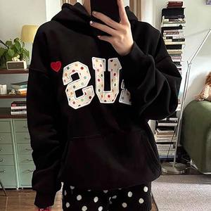 定制刺绣系列 3D 徽标图案奢华超大号男女连帽衫运动衫男女通用 - Product Image 1