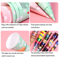 Food Grade Disposablec Ice Cream Sleeve Paper Cone Packaging Gelato Cone Wrapping Sleeve Paper Cup Cones for Ice Craem Shop