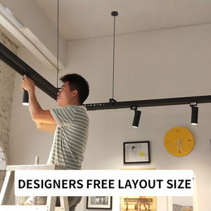 Luminaires sur rail LED ultra-minces de 30W-Construction en aluminium réglable à 360 degrés IP54 pour projecteurs de plafond à usage commercial - Product Image 2