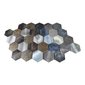 Pas de <span class=keywords><strong>mortier</strong></span> pas de désordre facile à installer peler et <span class=keywords><strong>coller</strong></span> des carreaux de mosaïque en aluminium hexagonaux - Product Image 6