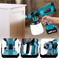 ONEVAN 1000ML Pistol Semprot Listrik Tanpa Kabel HVLP DIY Alat Semprot Cat Airless Portabel Baterai 18V