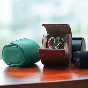 이동식 작은 베개 여행 시계 케이스 가죽 시계 상자 주최자와 손목 시계 케이스 도매