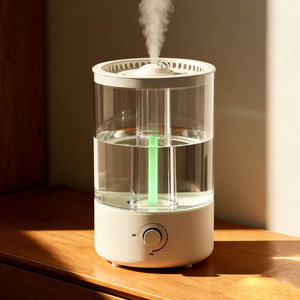 Máy tính để bàn nhỏ siêu âm độ ẩm hương liệu khử trùng 5L Công suất RGB LED chiếu sáng điện Powered hoạt động yên tĩnh - Product Image 1