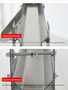 เครื่องแยกไข่ขาวไข่แดงเชิงพาณิชย์ ทำจากสแตนเลส 304 พร้อมลูกปืน สำหรับแยกไข่และแยกของเหลว เหมาะสำหรับโรงงานเบเกอรี่และโรงงานปรุงรส - Product Image 3